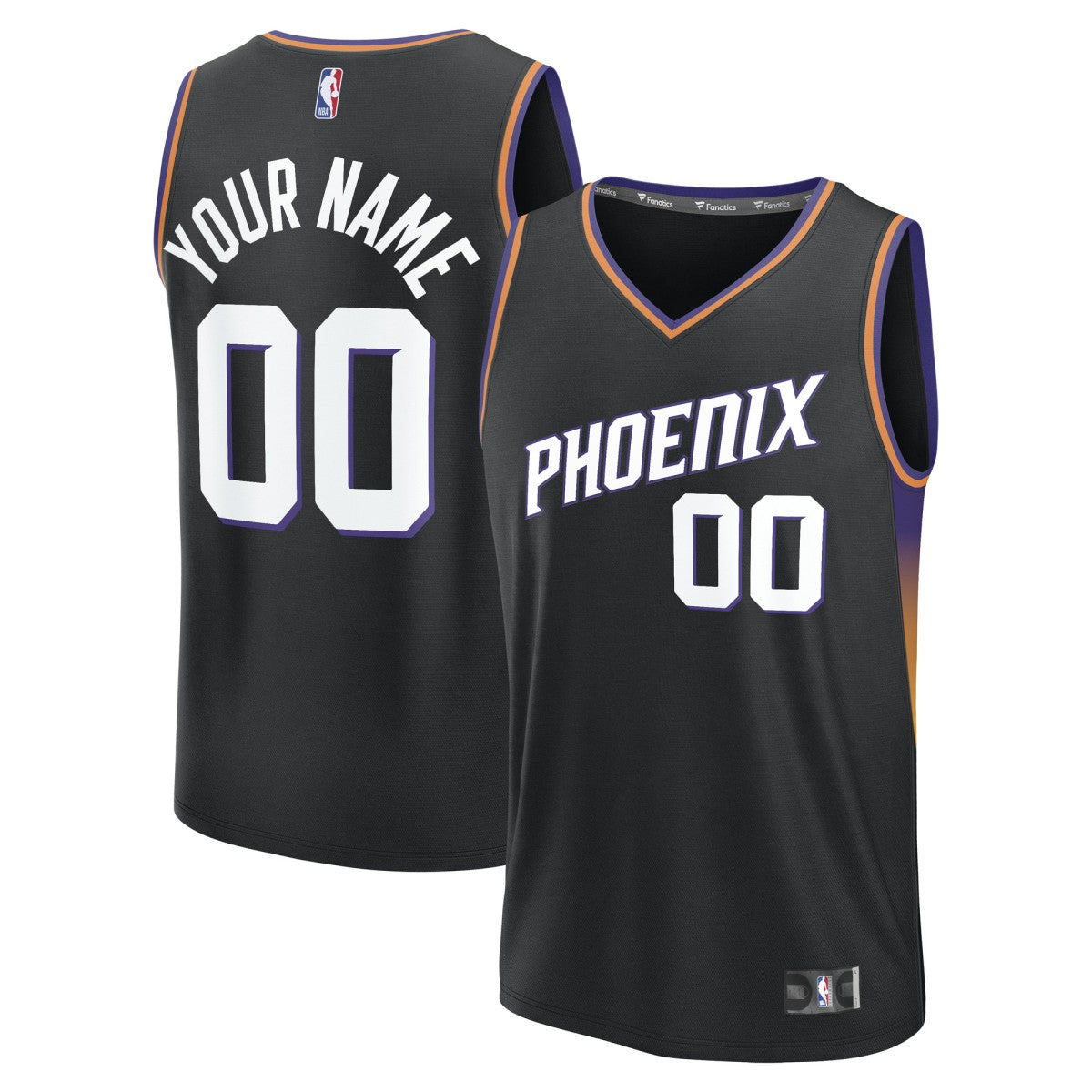 Phoenix Suns Fastbreak Custom Jersey Statement Edition Black - NBA