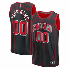 Chicago Bulls Youth Fastbreak Custom Jersey Statement Editi- Black - NBA