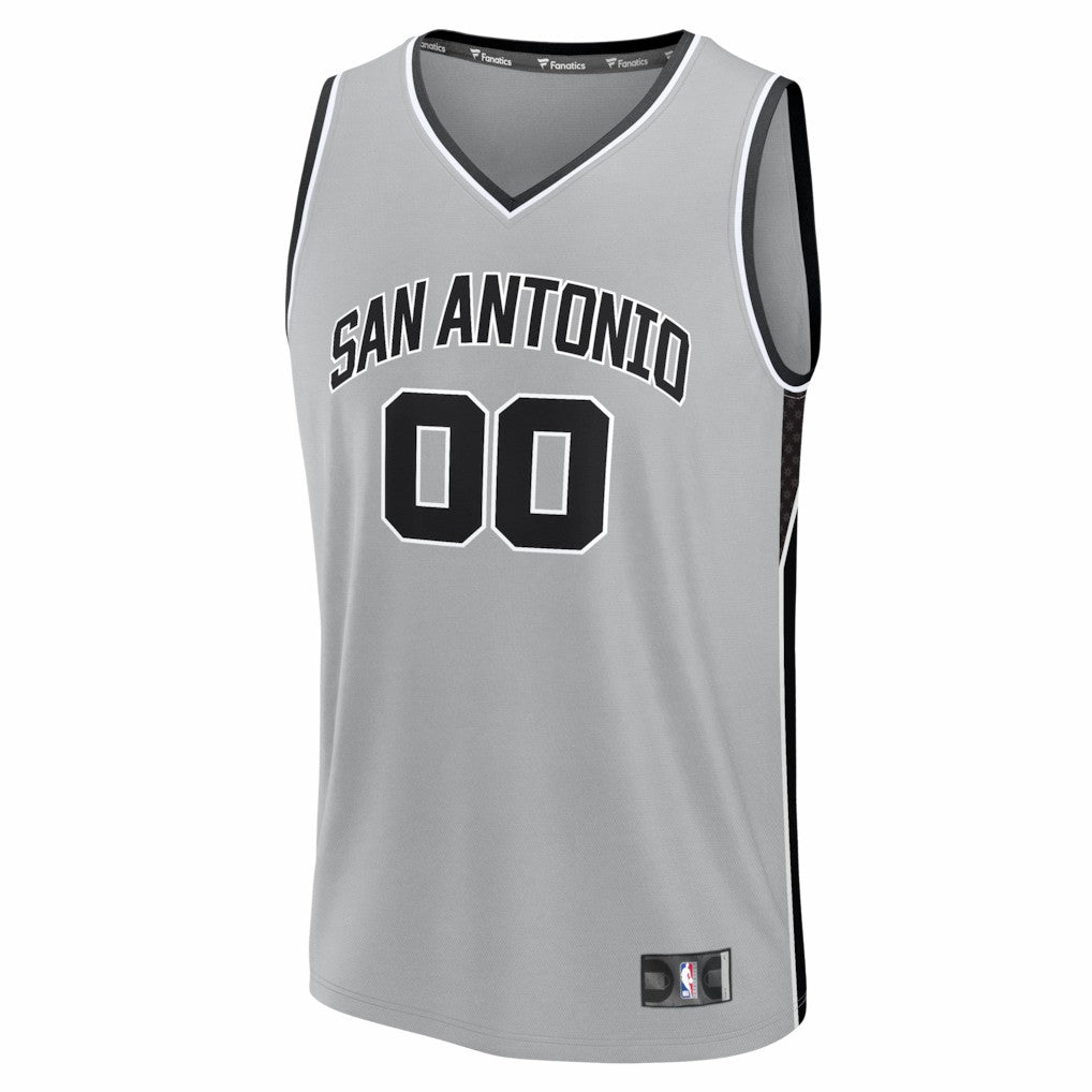 San Antonio Spurs Youth Fastbreak Custom Jersey Statement Edition Silver - NBA