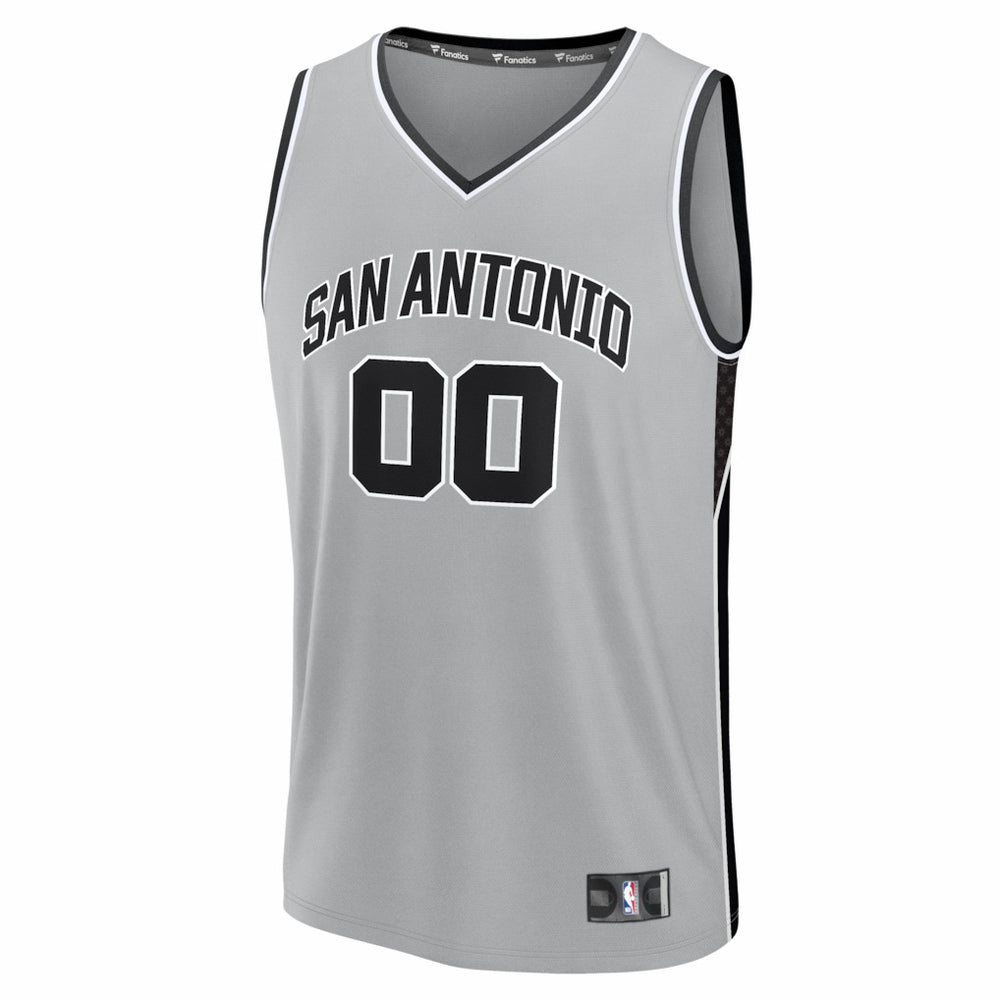 San Antonio Spurs Youth Fastbreak Custom Jersey Statement Edition Silver - NBA