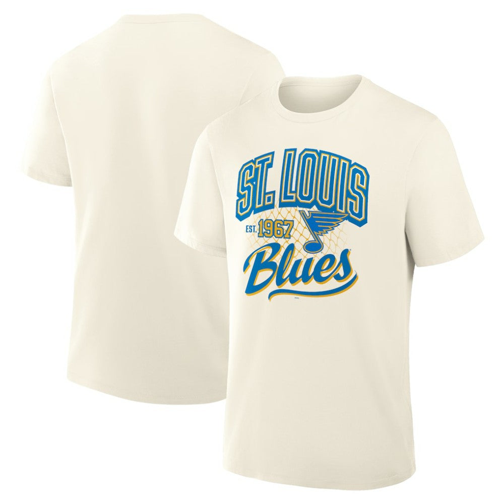 St. Louis Blues Fanatics Male Legacy T-Shirt - Cream - NHL