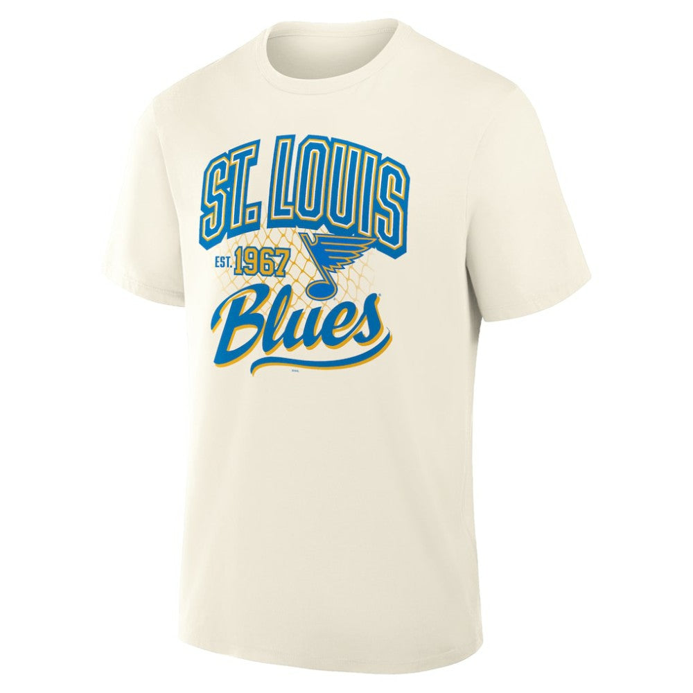St. Louis Blues Fanatics Male Legacy T-Shirt - Cream - NHL