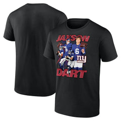 Jaxson Dart New York Giants Notorious Graphic T-Shirt Black | NFL