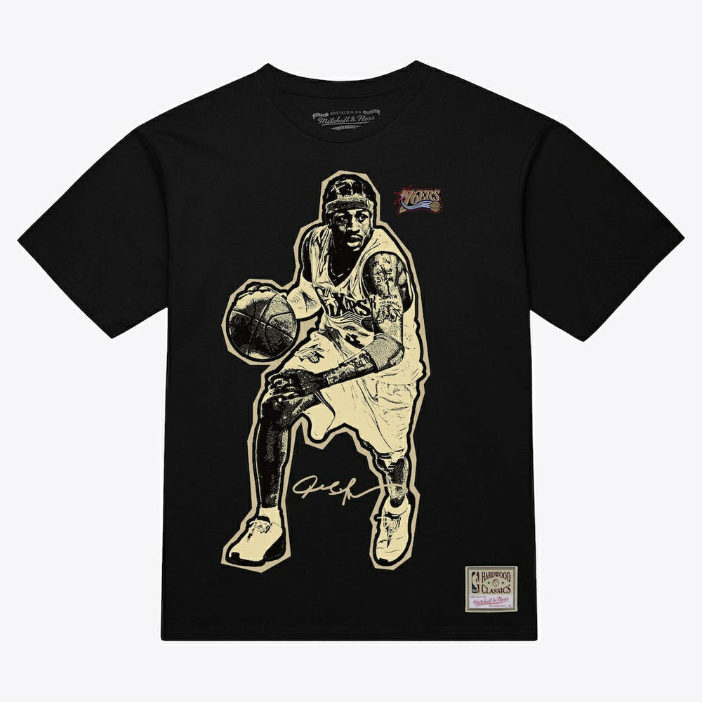 Allen Iverson Philadelphia 76ers Unisex Blockbuster Player Graphic T-Shirt Black - NBA