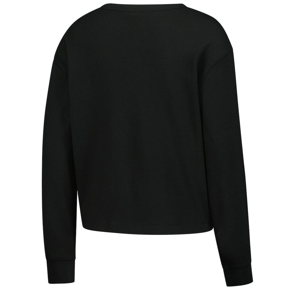 Indianapolis Colts New Era Women's Sport Night Thermal Long Sleeve Cropped T-Shirt Black | NFL