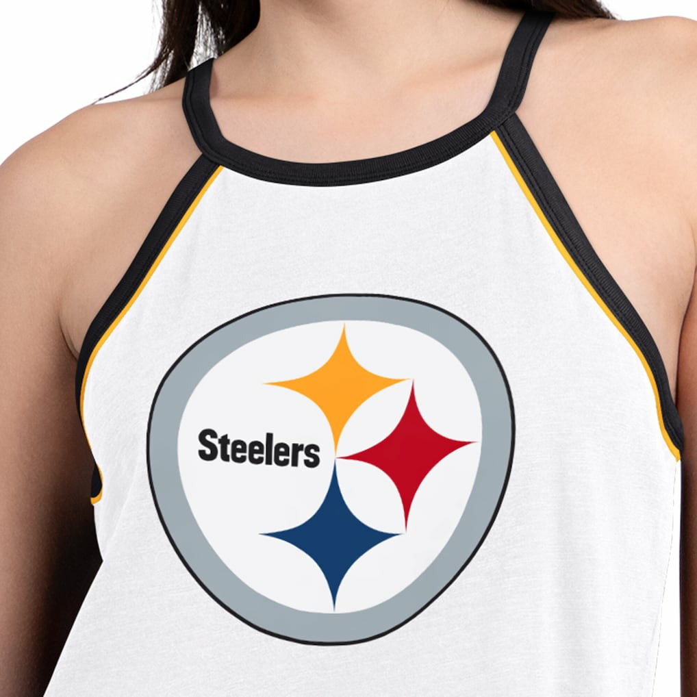Pittsburgh Steelers G-III 4Her by Carl Banks Women's Redemption Win Slub Tank Top White | NFL