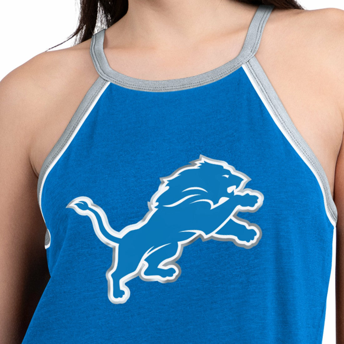 Detroit Lions G-III 4Her by Carl Banks Women's Redemption Win Slub Tank Top Royal | NFL