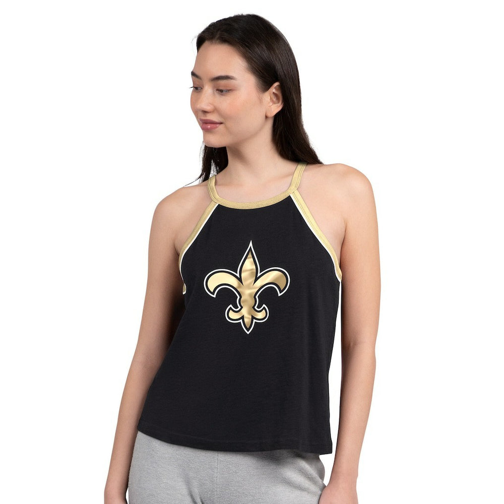 New Orleans Saints G-III 4Her by Carl Banks Women's Redemption Win Slub Tank Top Black | NFL