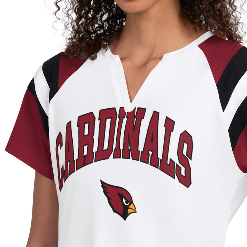 Arizona Cardinals Starter Women's Game On Notch Neck T-Shirt White | NFL