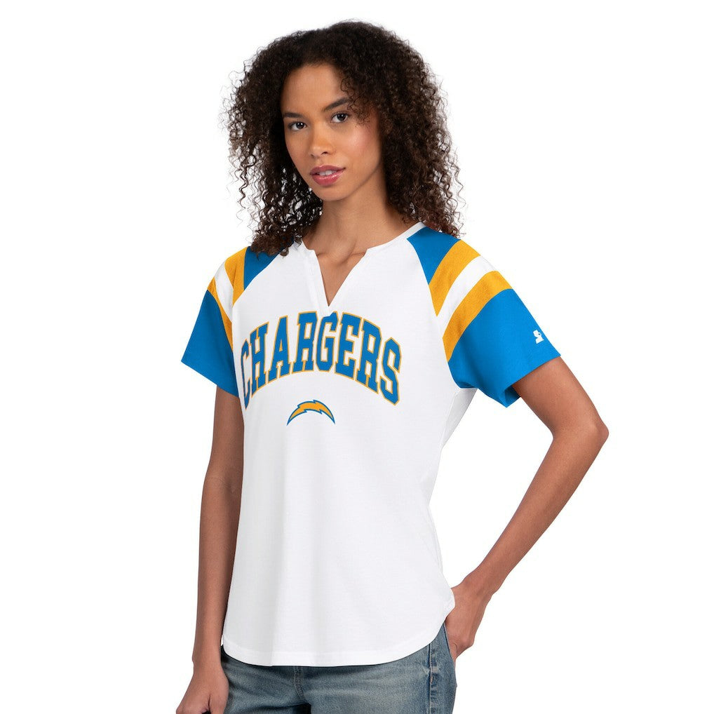 Los Angeles Chargers Starter Women's Game On Notch Neck T-Shirt White | NFL