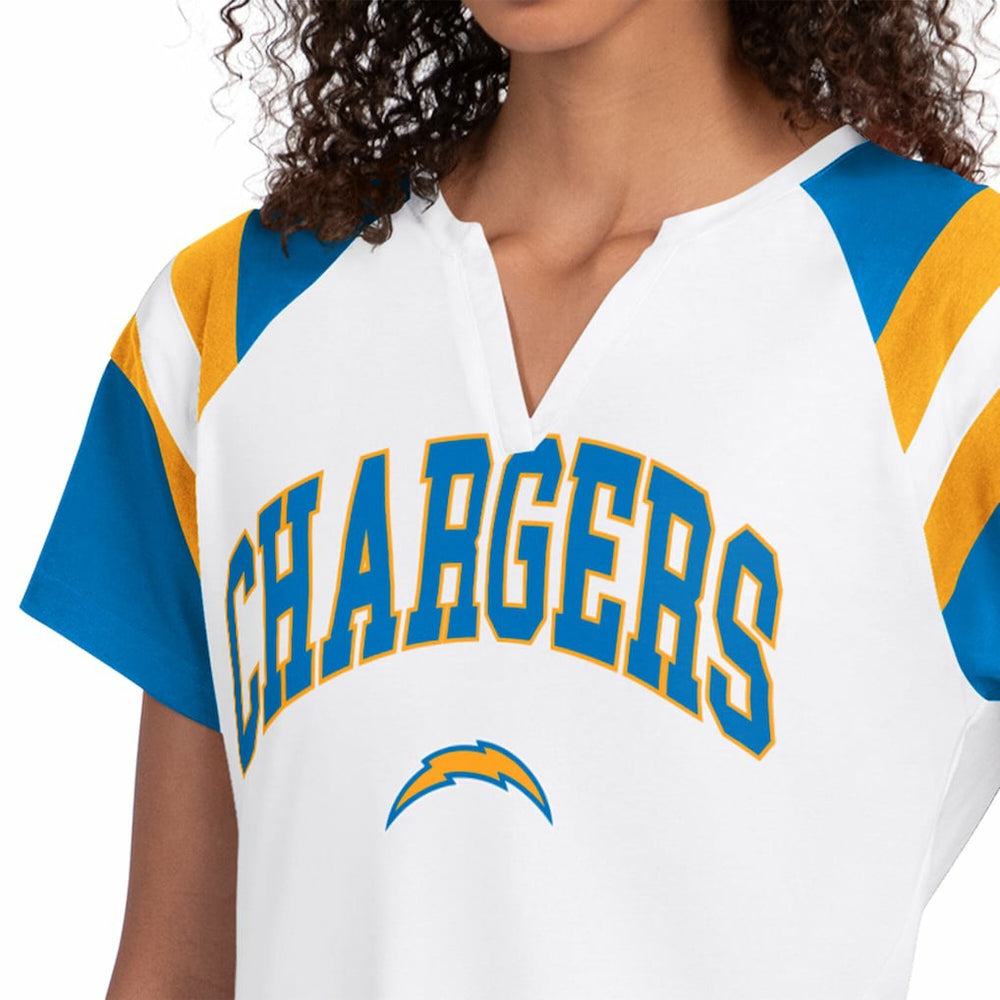 Los Angeles Chargers Starter Women's Game On Notch Neck T-Shirt White | NFL