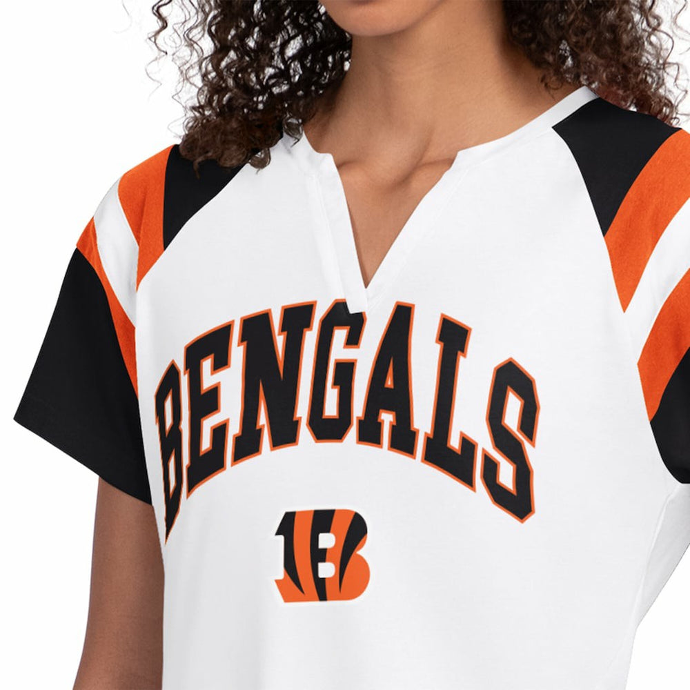 Cincinnati Bengals Starter Women's Game On Notch Neck T-Shirt White | NFL