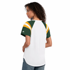 Green Bay Packers Starter Women's Game On Notch Neck T-Shirt White | NFL