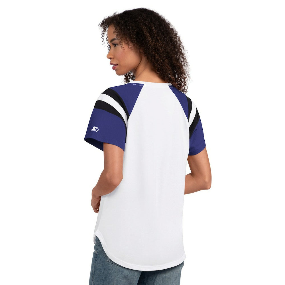 Baltimore Ravens Starter Women's Game On Notch Neck T-Shirt White | NFL