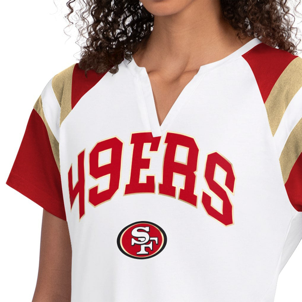 San Francisco 49ers Starter Women's Game On Notch Neck T-Shirt White | NFL