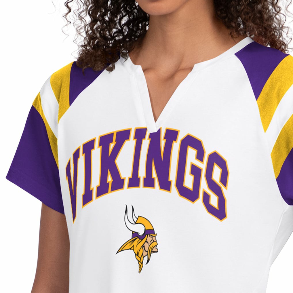Minnesota Vikings Starter Women's Game On Notch Neck T-Shirt White | NFL