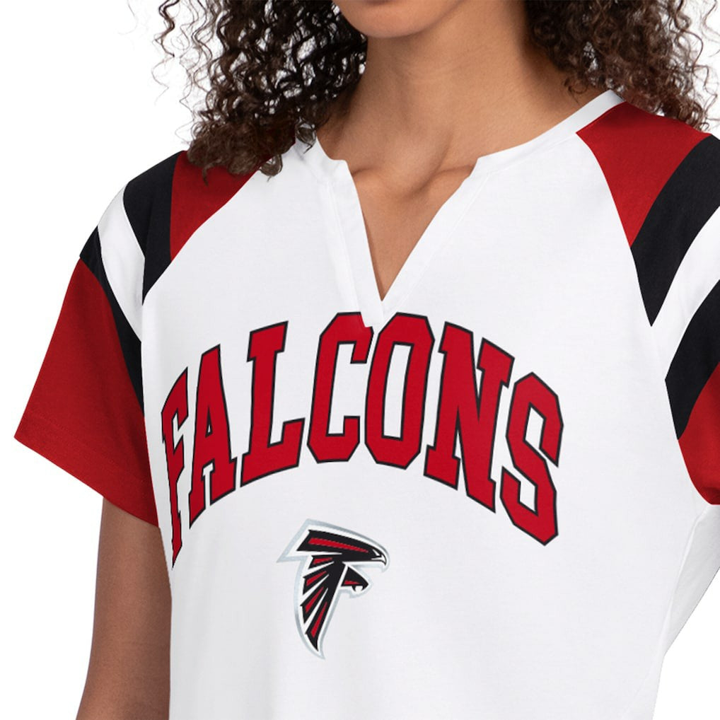 Atlanta Falcons Starter Women's Game On Notch Neck T-Shirt White | NFL