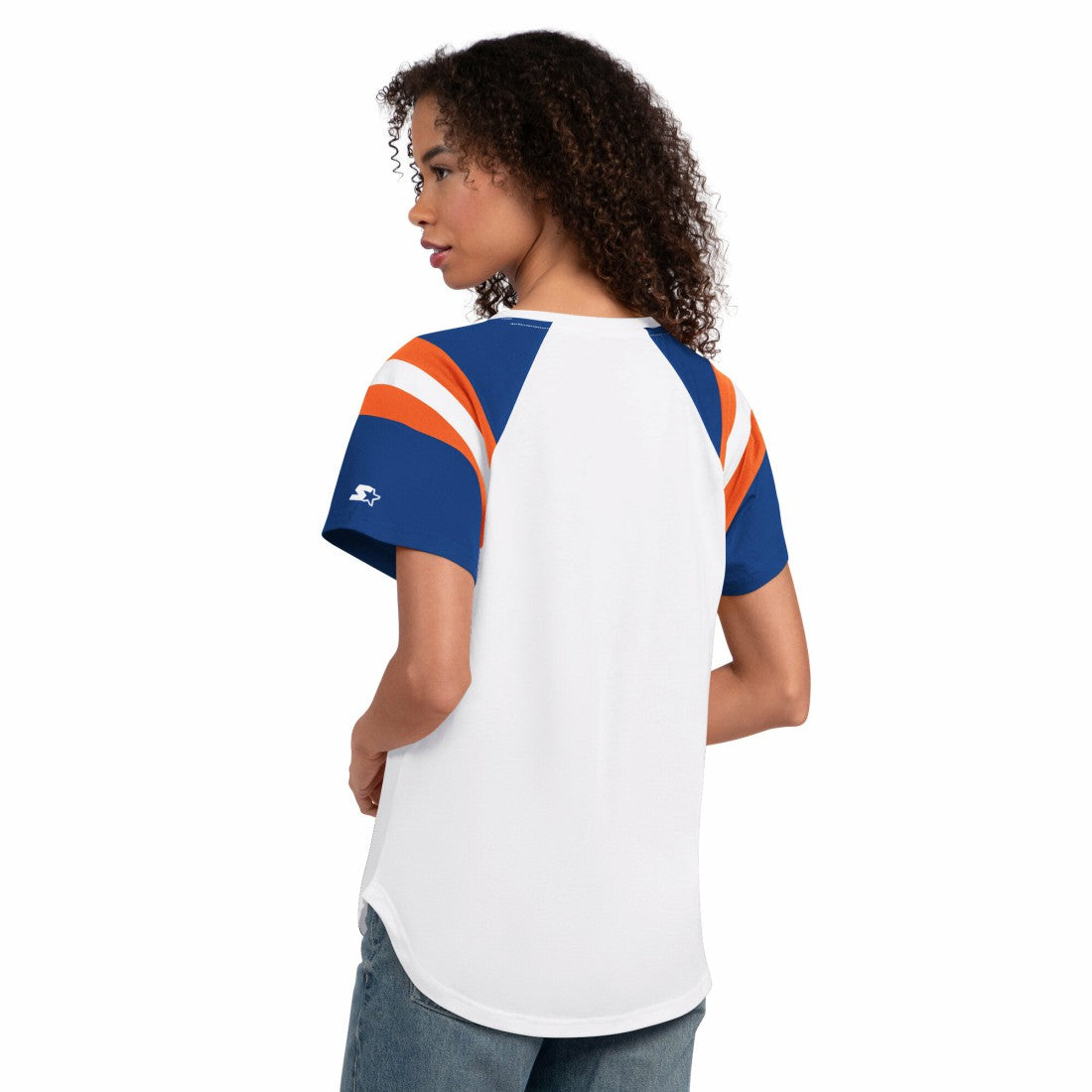 Denver Broncos Starter Women's Game On Notch Neck T-Shirt White | NFL