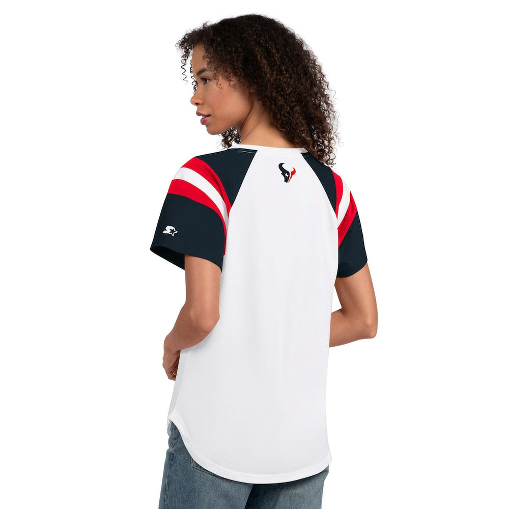 Houston Texans Starter Women's Game On Notch Neck T-Shirt White | NFL