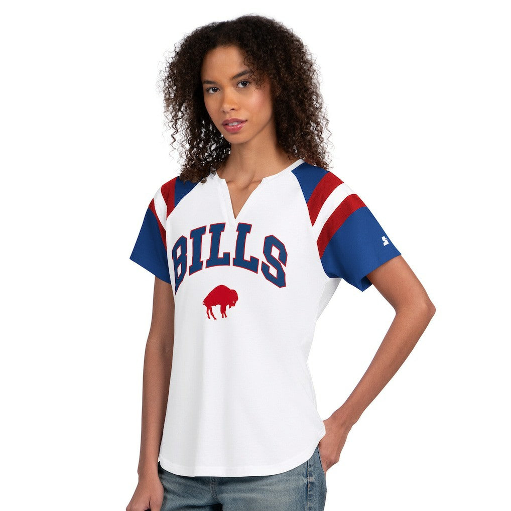 Buffalo Bills Starter Women's Game On Notch Neck T-Shirt White | NFL