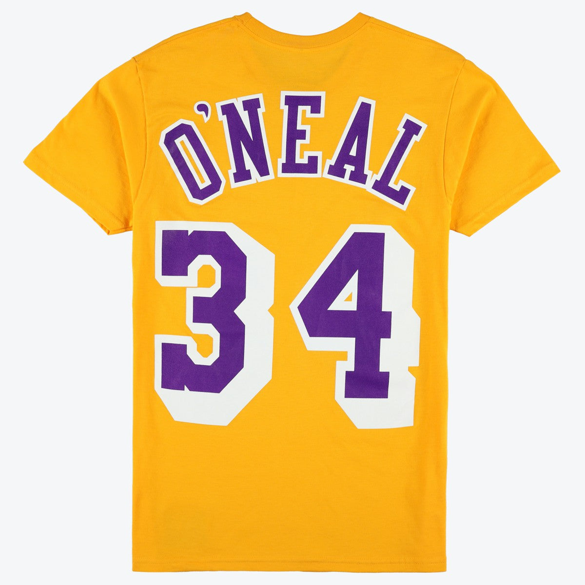 Shaquille O'Neal Los Angeles Lakers Unisex Hardwood Classics Name & Number T-Shirt Gold - NBA
