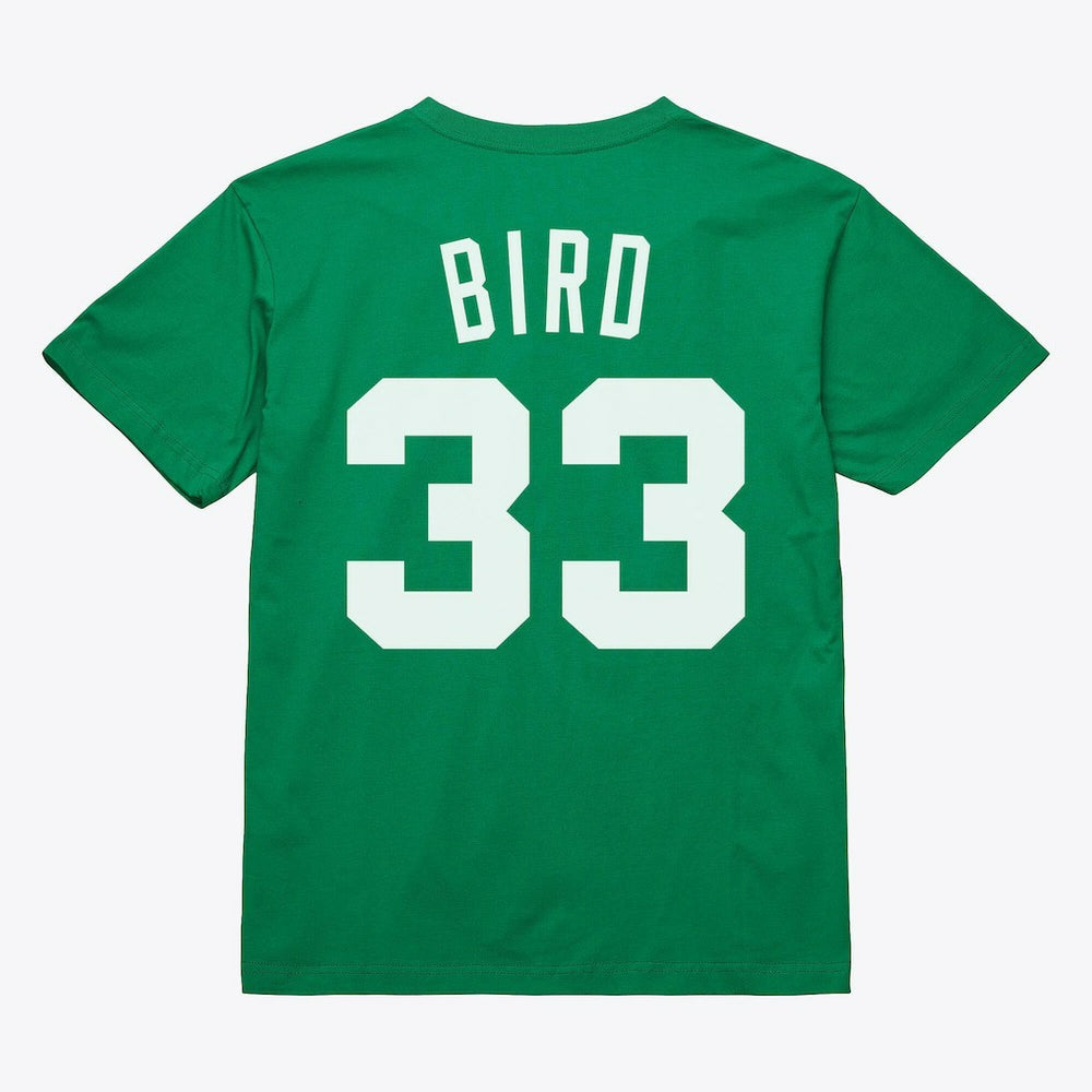 Larry Bird Boston Celtics Unisex Hardwood Classics Name & Number T-Shirt Kelly Green - NBA