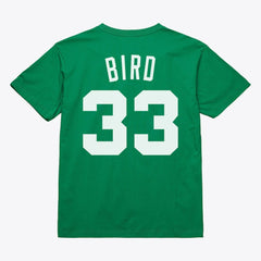 Larry Bird Boston Celtics Unisex Hardwood Classics Name & Number T-Shirt Kelly Green - NBA