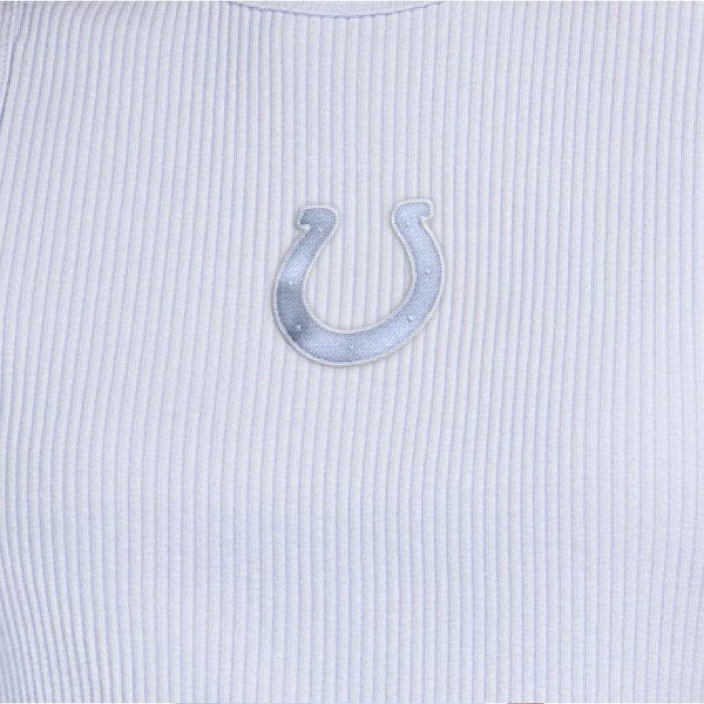 Indianapolis Colts Starter Women's Travel Pastels Cropped Tank Pastel Blue | NFL