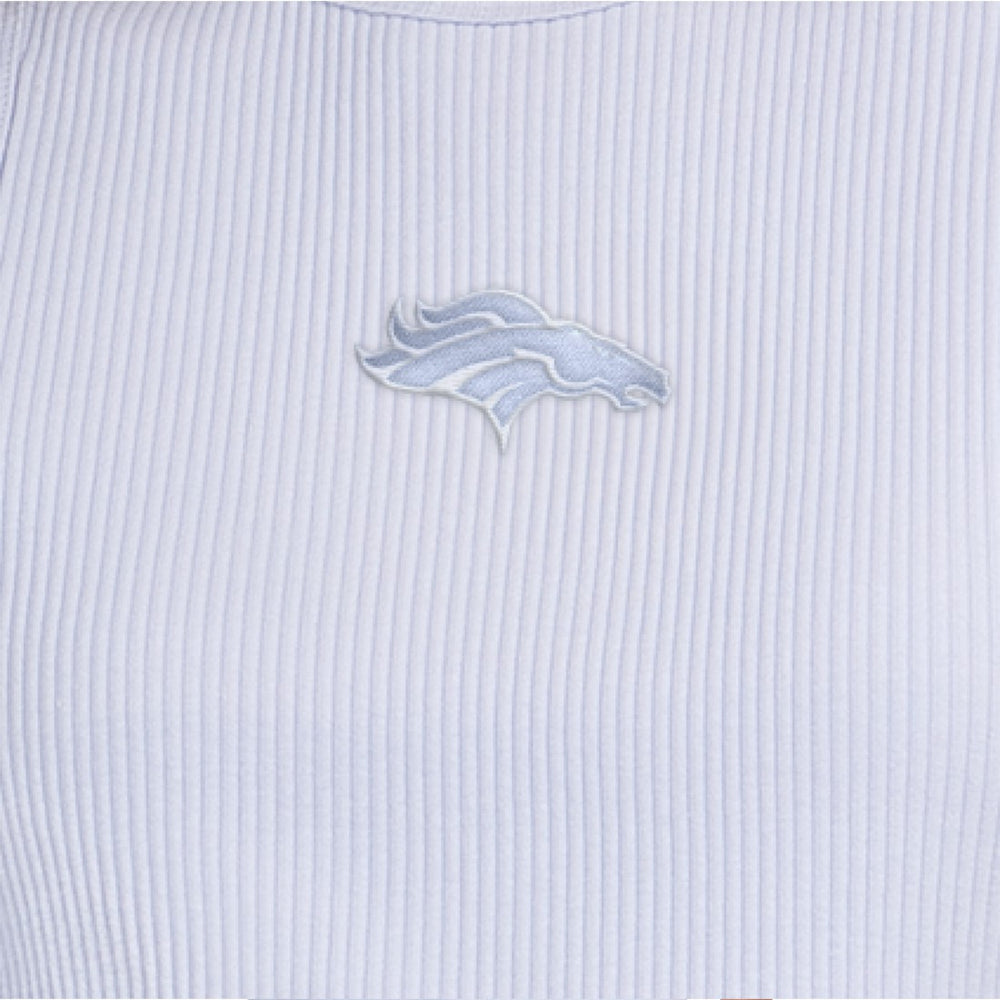 Denver Broncos Starter Women's Travel Pastels Cropped Tank Pastel Blue | NFL