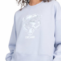 Chicago Bears Starter Women's Travel Pastels Boxy Fleece Sweatshirt Light Blue | NFL