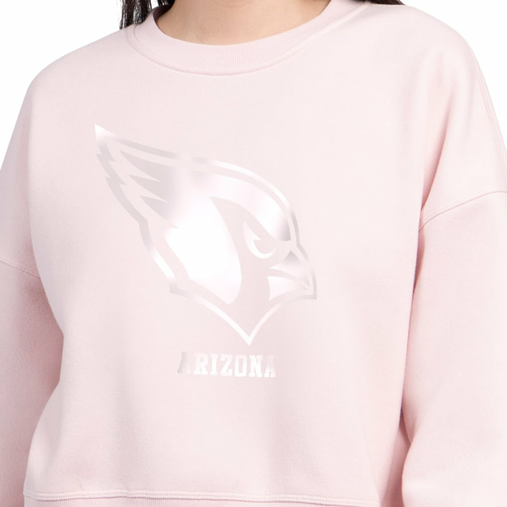 Arizona Cardinals Starter Women's Travel Pastels Boxy Fleece Sweatshirt Light Pink | NFL