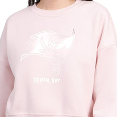 Tampa Bay Buccaneers Starter Women's Travel Pastels Boxy Fleece Sweatshirt Light Pink | NFL