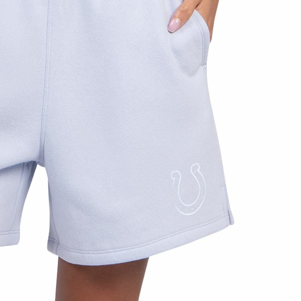 Indianapolis Colts Starter Women's Travel Pastels Fleece Short Pastel Blue | NFL