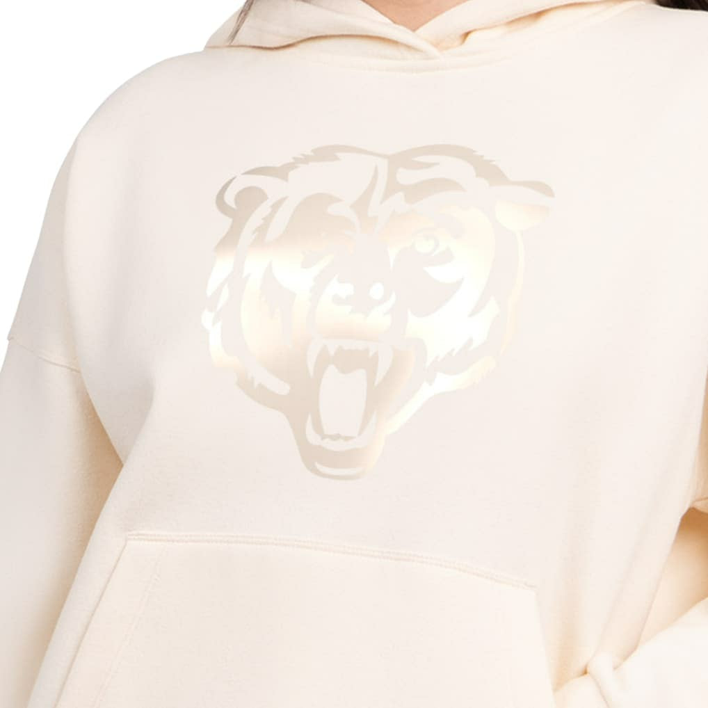 Chicago Bears Starter Women's Pastels Relaxed Travel Hoodie Cream | NFL