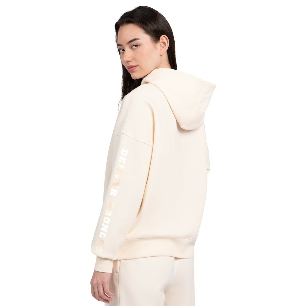 Denver Broncos Starter Women's Pastels Relaxed Travel Hoodie Cream | NFL
