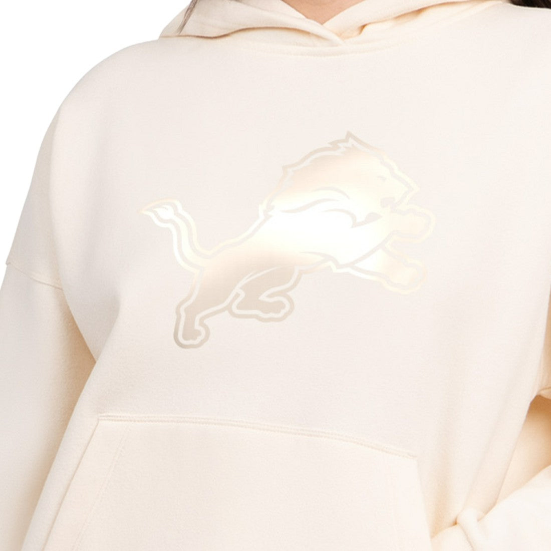 Detroit Lions Starter Women's Pastels Relaxed Travel Hoodie Cream | NFL