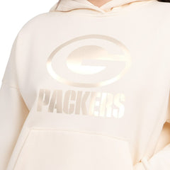 Green Bay Packers Starter Women's Pastels Relaxed Travel Hoodie Cream | NFL