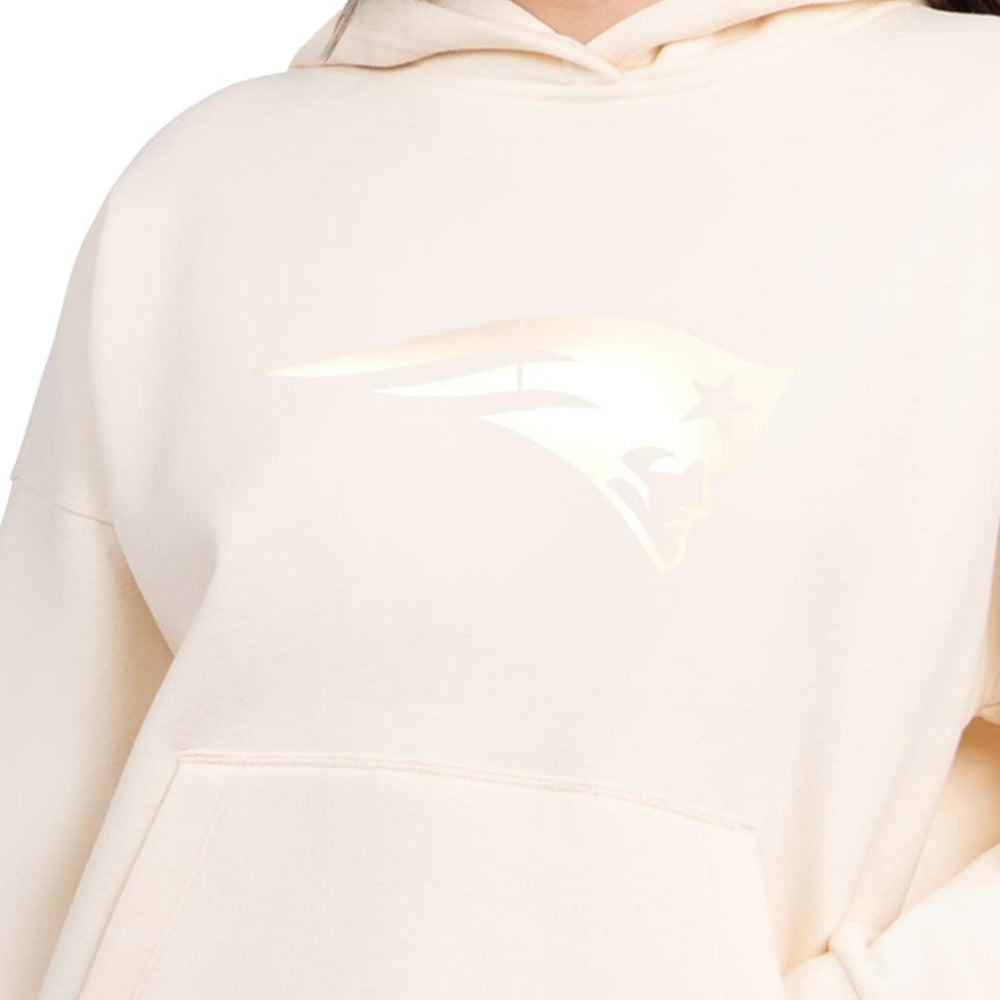 New England Patriots Starter Women's Pastel Relaxed Travel Hoodie Cream | NFL