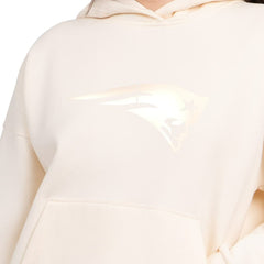 New England Patriots Starter Women's Pastel Relaxed Travel Hoodie Cream | NFL