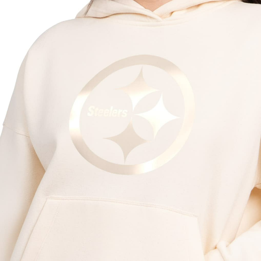 Pittsburgh Steelers Starter Women's Pastels Relaxed Travel Hoodie Cream | NFL