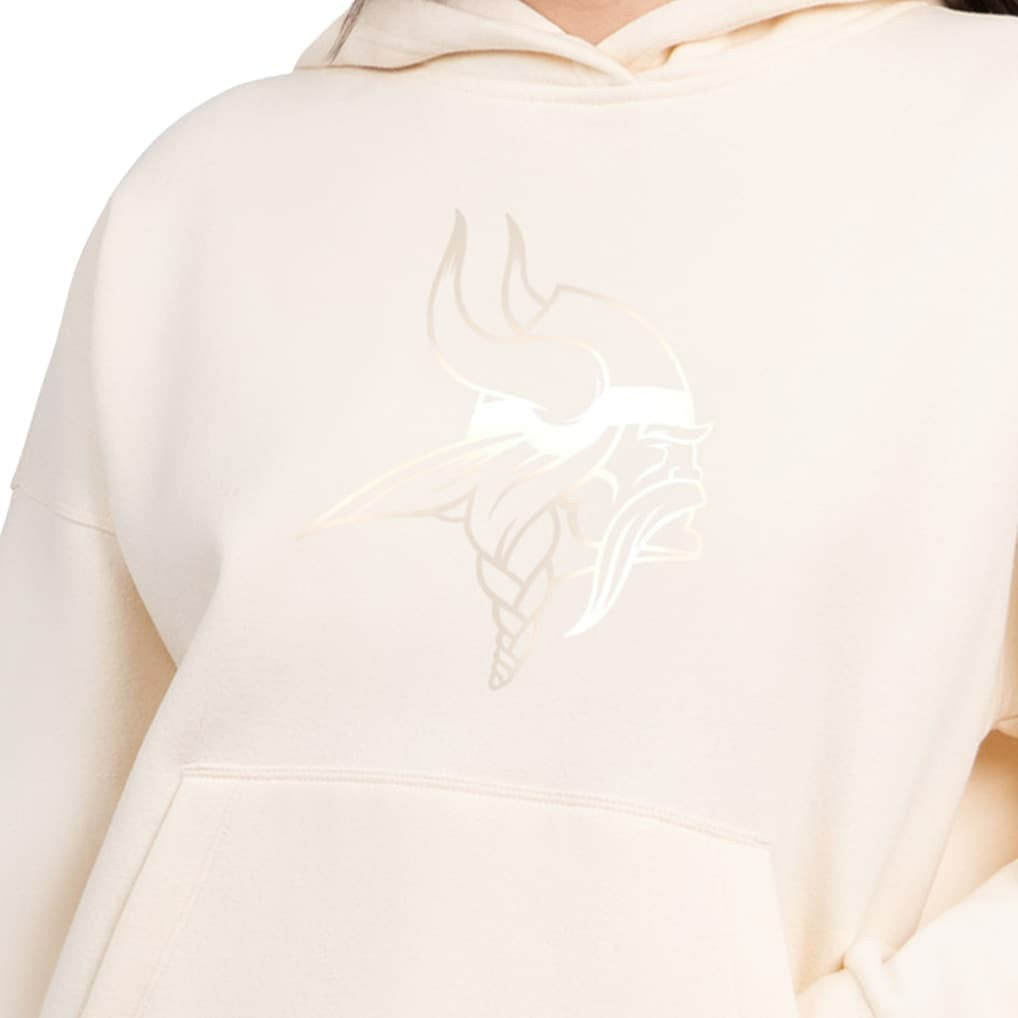 Minnesota Vikings Starter Women's Pastels Relaxed Travel Hoodie Cream | NFL