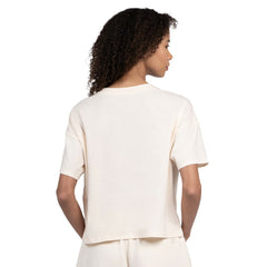 San Francisco 49ers Starter Women's Pastel Travel Boxy Cropped T-Shirt Cream | NFL