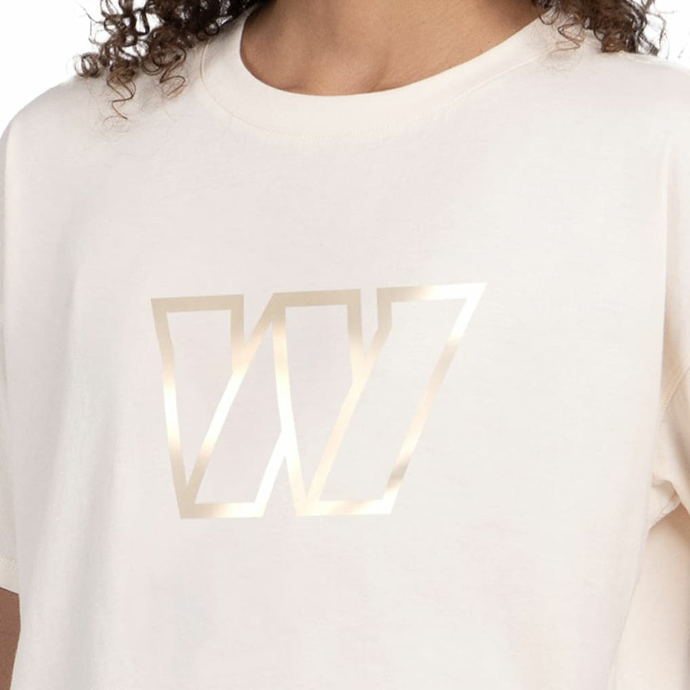 Washington Commanders Starter Women's Pastel Travel Boxy Cropped T-Shirt Cream | NFL