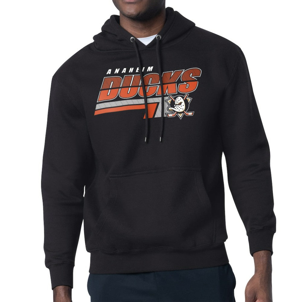Anaheim Ducks Starter Logo Push Fleece Hoodie - Black - NHL