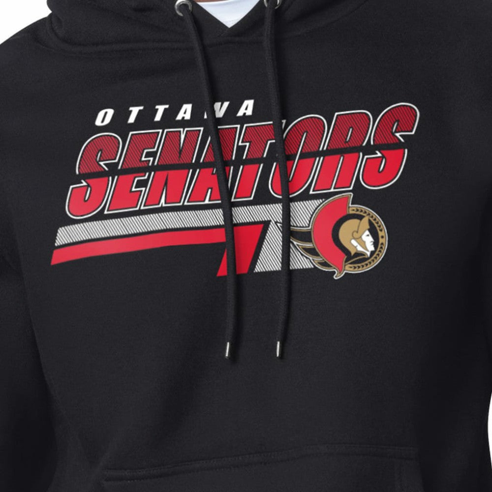Ottawa Senators Starter Logo Push Fleece Hoodie - Black - NHL