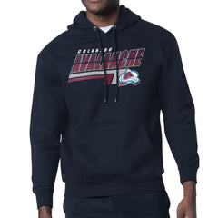 Colorado Avalanche Starter Logo Push Fleece Hoodie - Navy - NHL