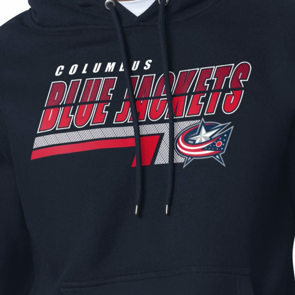 Columbus Blue Jackets Starter Logo Push Fleece Hoodie - Navy - NHL