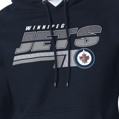 Winnipeg Jets Starter Logo Push Fleece Hoodie - Navy - NHL