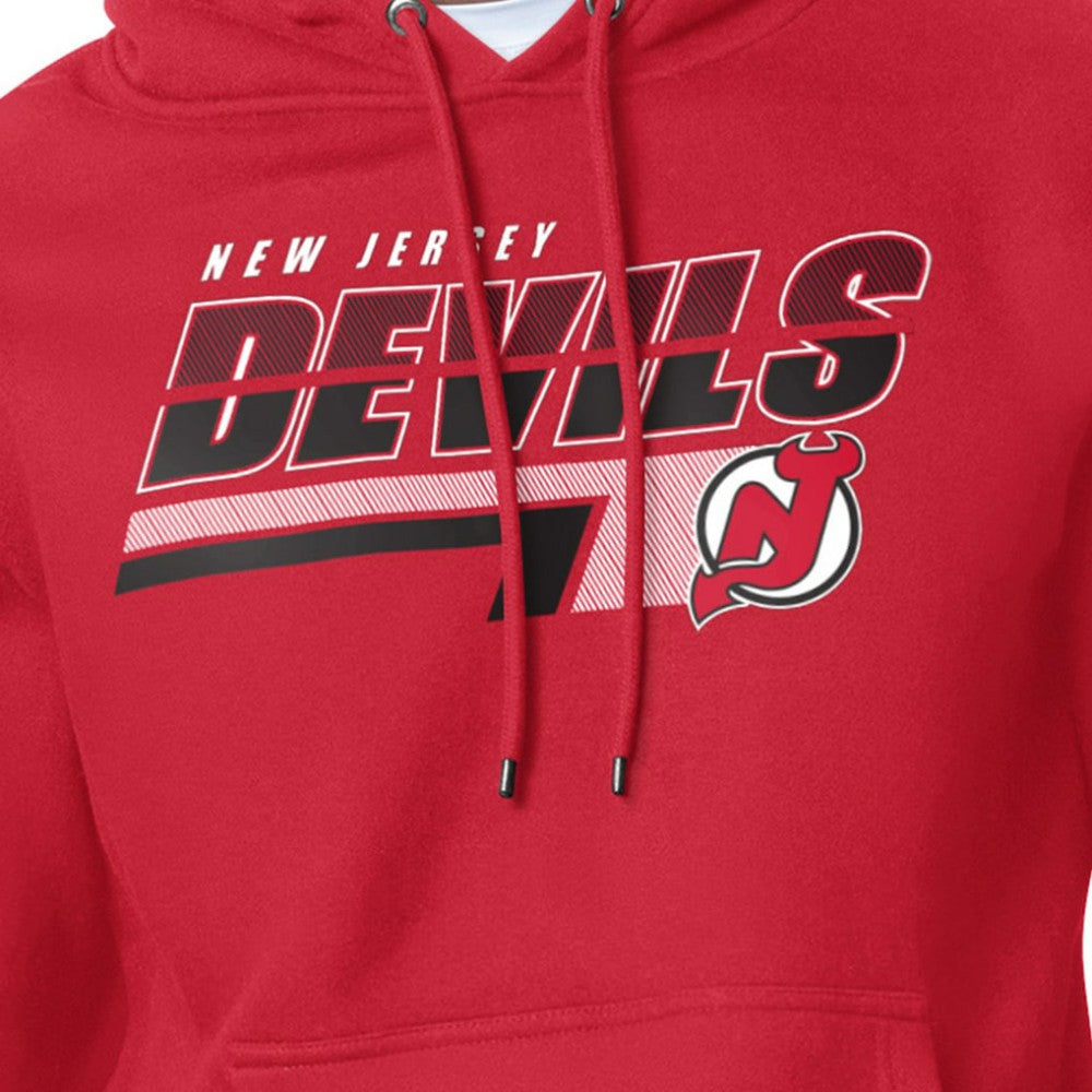 New Jersey Devils Starter Logo Push Fleece Hoodie - Red - NHL