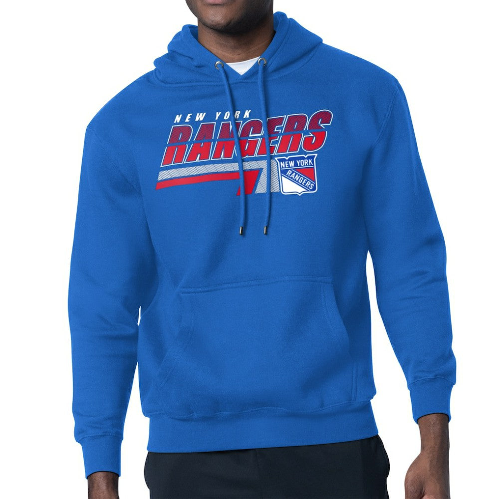 New York Rangers Starter Logo Push Fleece Hoodie - Royal - NHL